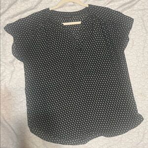 Banana Republic Black Short-Sleeve  Blouse